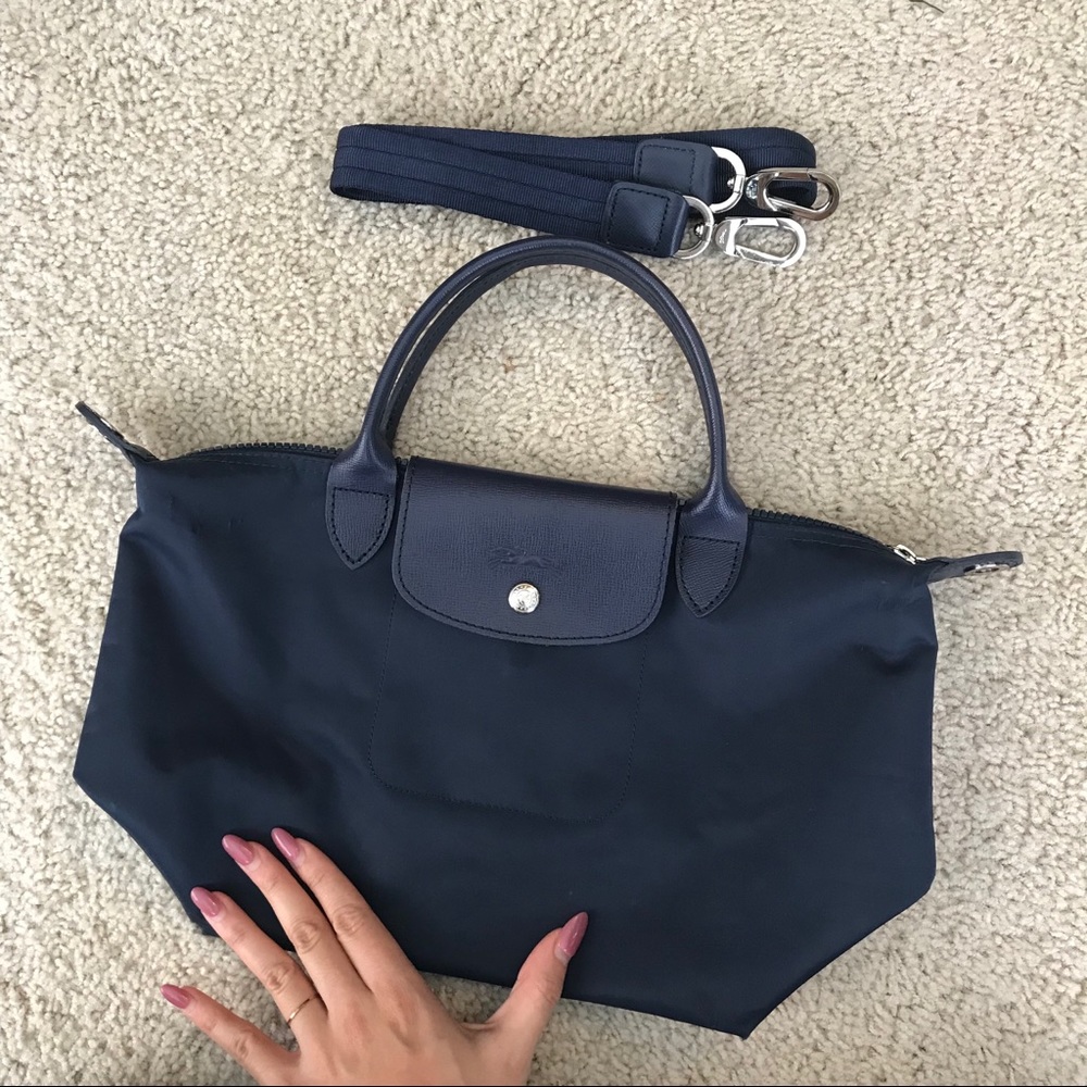 Longchamp La Pilage Neo Small Tote Navy Blue